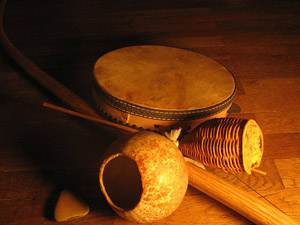 A couple capoeira instruments of Brazil