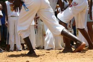 Foot blisters can come from playing capoeira bare-foot